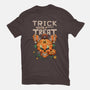 Trick or Treat Pumpkin Skull-womens basic tee-wahyuzi