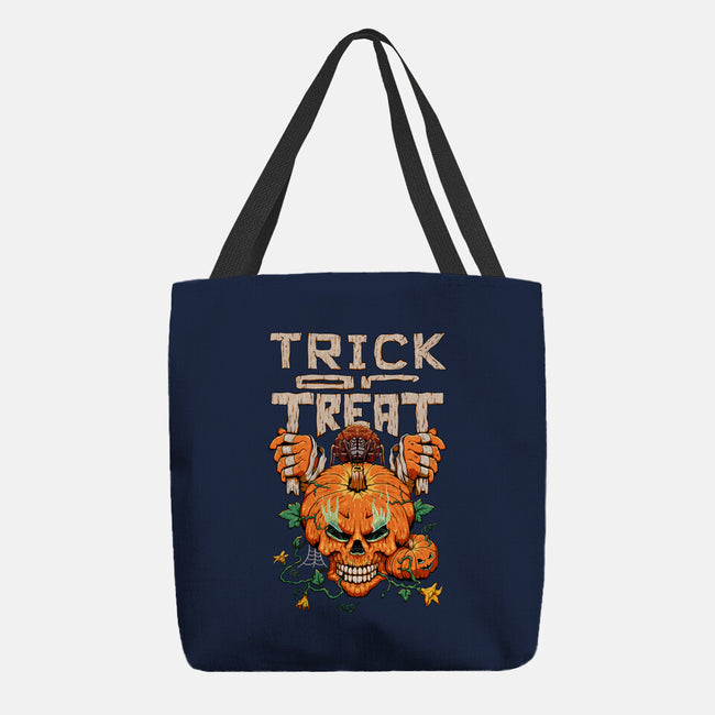 Trick or Treat Pumpkin Skull-none basic tote bag-wahyuzi