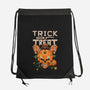 Trick or Treat Pumpkin Skull-none drawstring bag-wahyuzi