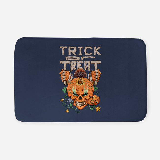 Trick or Treat Pumpkin Skull-none memory foam bath mat-wahyuzi