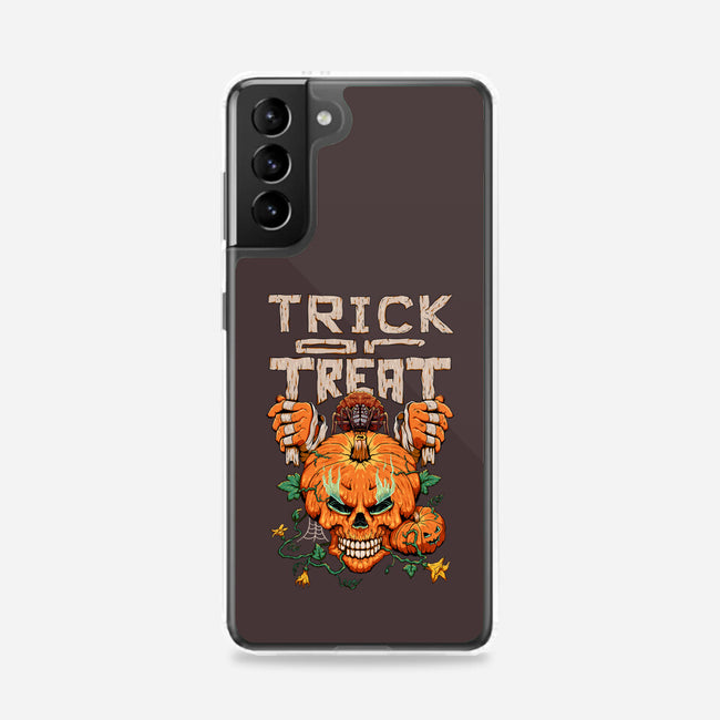 Trick or Treat Pumpkin Skull-samsung snap phone case-wahyuzi