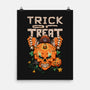 Trick or Treat Pumpkin Skull-none matte poster-wahyuzi