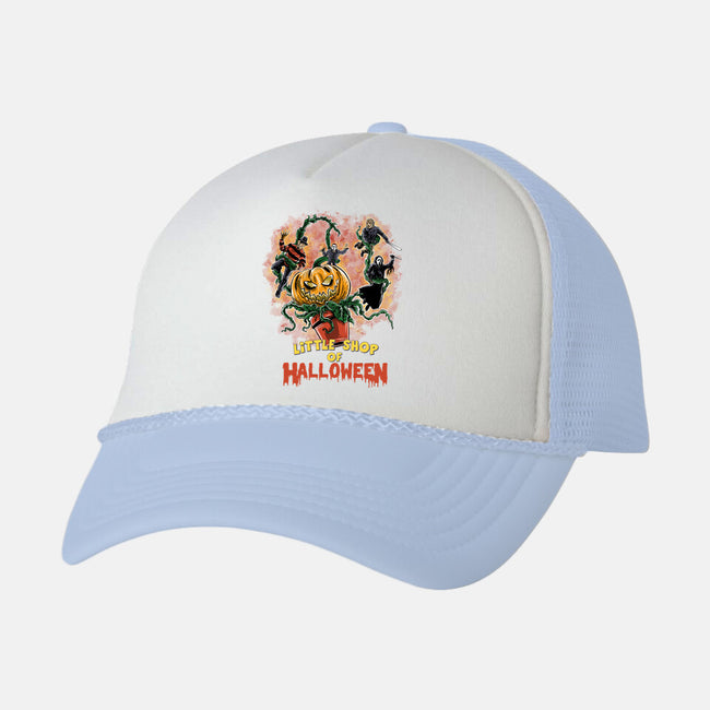 Little Shop Of Halloween-unisex trucker hat-zascanauta