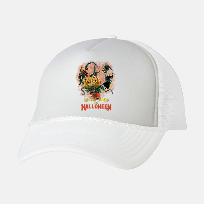 Little Shop Of Halloween-unisex trucker hat-zascanauta