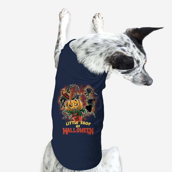 Little Shop Of Halloween-dog basic pet tank-zascanauta