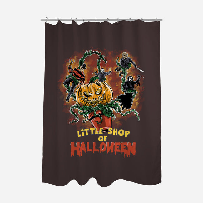 Little Shop Of Halloween-none polyester shower curtain-zascanauta