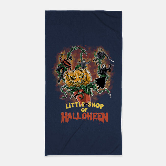 Little Shop Of Halloween-none beach towel-zascanauta