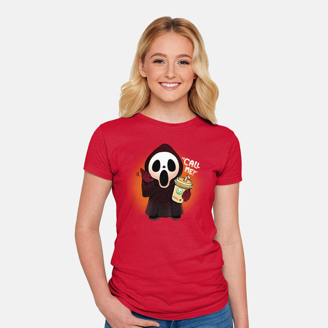 Call Me!-womens fitted tee-Vallina84