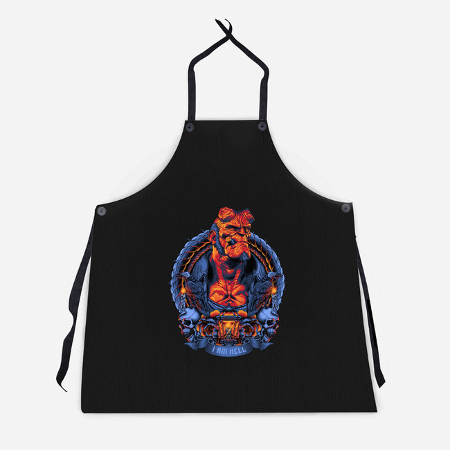 I Am Hell-unisex kitchen apron-Badbone Collections