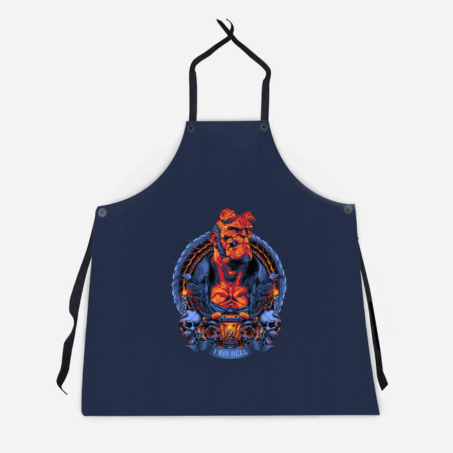 I Am Hell-unisex kitchen apron-Badbone Collections