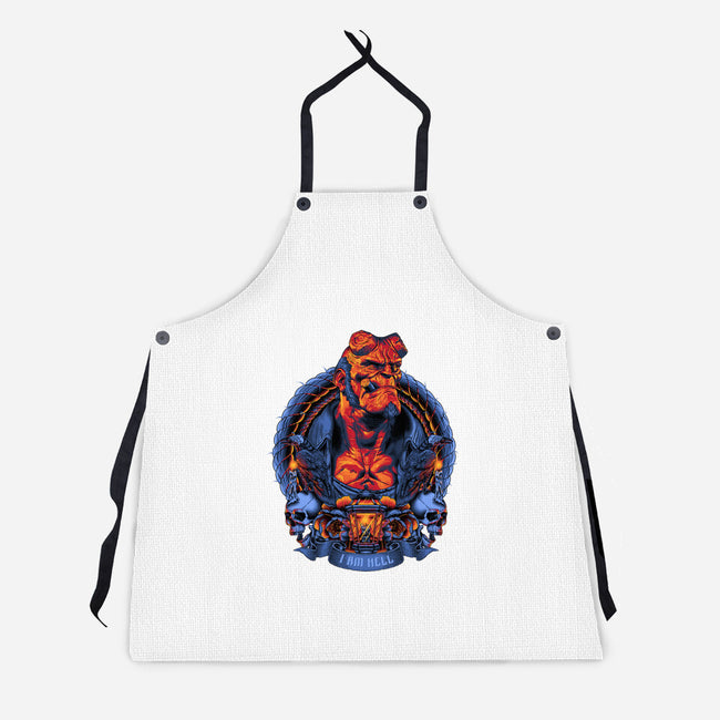 I Am Hell-unisex kitchen apron-Badbone Collections