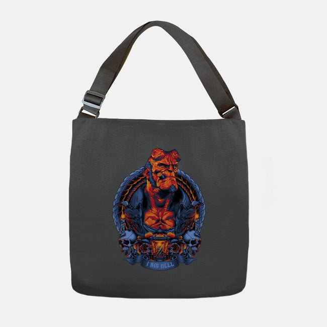 I Am Hell-none adjustable tote bag-Badbone Collections