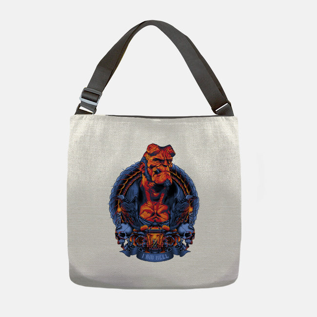 I Am Hell-none adjustable tote bag-Badbone Collections