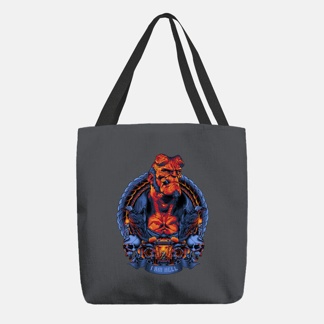 I Am Hell-none basic tote bag-Badbone Collections