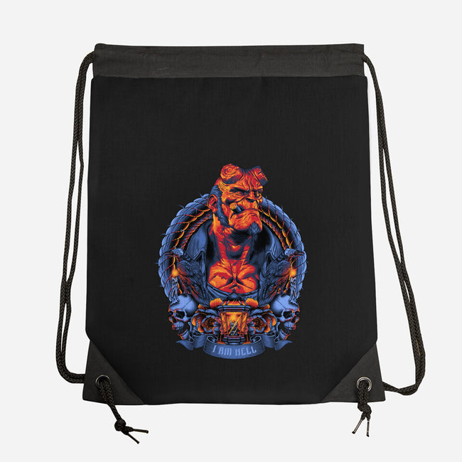 I Am Hell-none drawstring bag-Badbone Collections