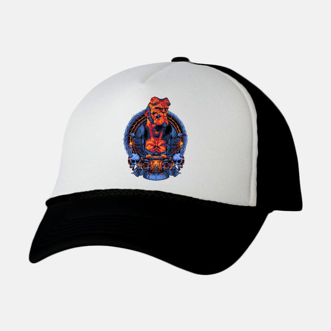 I Am Hell-unisex trucker hat-Badbone Collections