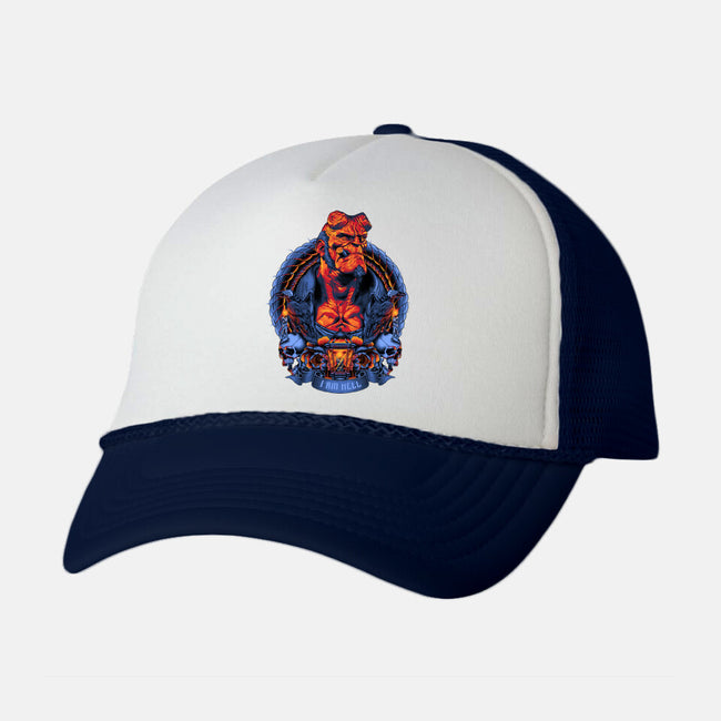 I Am Hell-unisex trucker hat-Badbone Collections