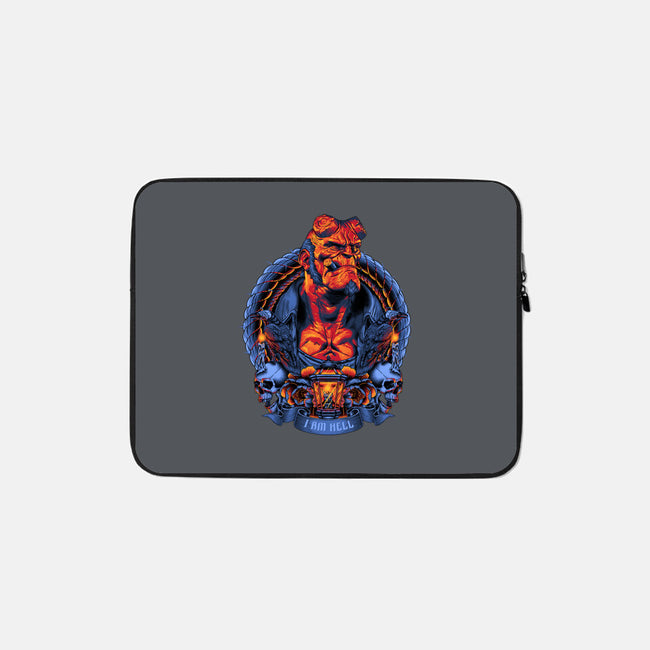 I Am Hell-none zippered laptop sleeve-Badbone Collections