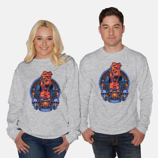 I Am Hell-unisex crew neck sweatshirt-Badbone Collections