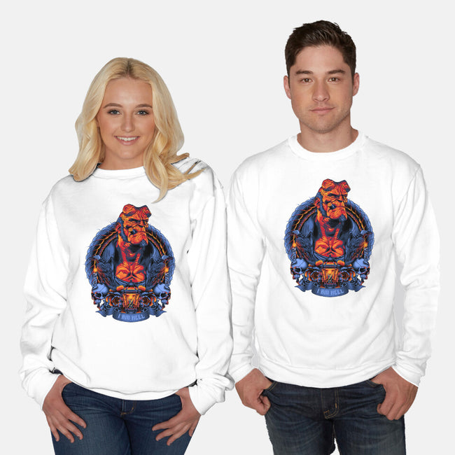 I Am Hell-unisex crew neck sweatshirt-Badbone Collections