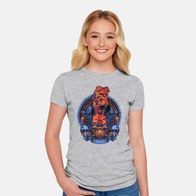 I Am Hell-womens fitted tee-Badbone Collections