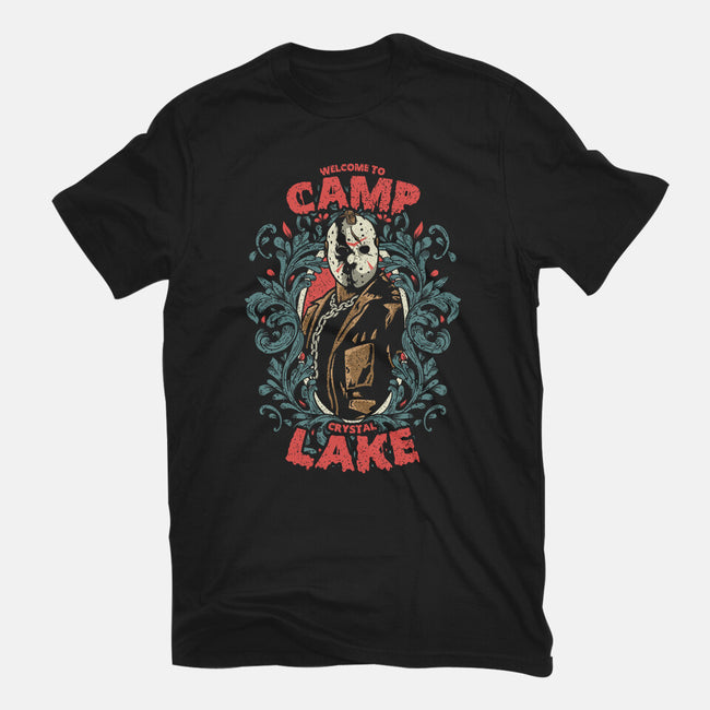 Welcome To Camp Crystal Lake-womens basic tee-turborat14