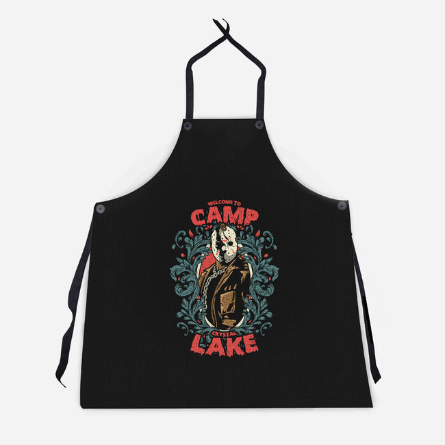 Welcome To Camp Crystal Lake-unisex kitchen apron-turborat14