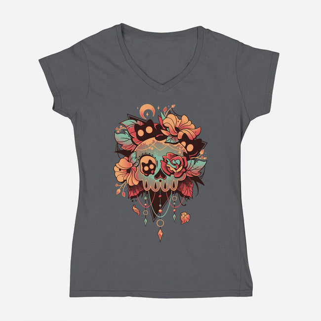 Spook Seekers-womens v-neck tee-Snouleaf