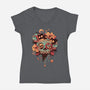 Spook Seekers-womens v-neck tee-Snouleaf