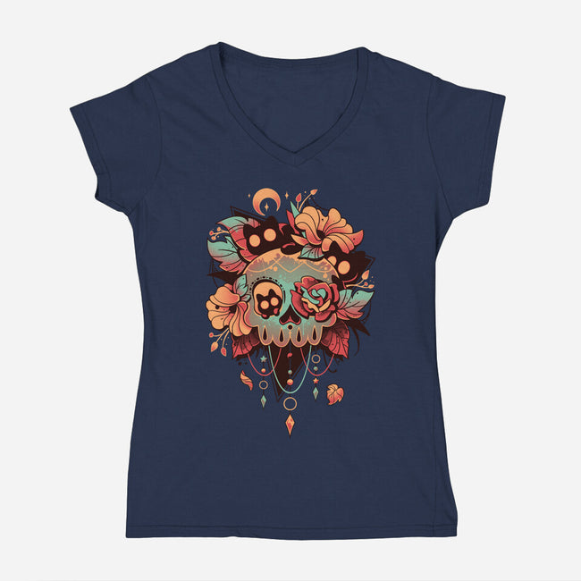 Spook Seekers-womens v-neck tee-Snouleaf