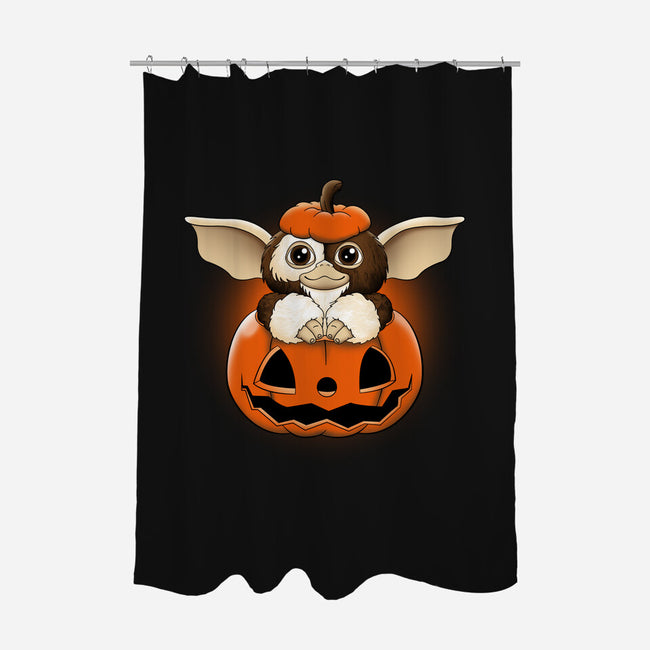 Spooky Mogwai-none polyester shower curtain-retrodivision