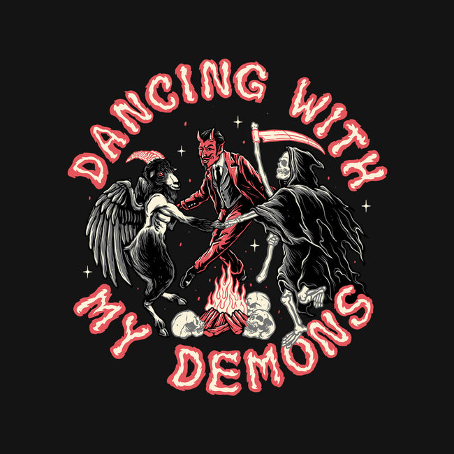 Dancing With My Demons-womens fitted tee-momma_gorilla
