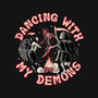 Dancing With My Demons-womens fitted tee-momma_gorilla