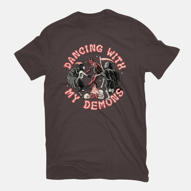 Dancing With My Demons-womens basic tee-momma_gorilla