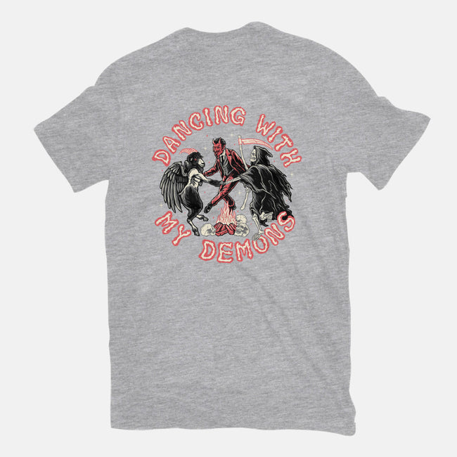 Dancing With My Demons-womens fitted tee-momma_gorilla