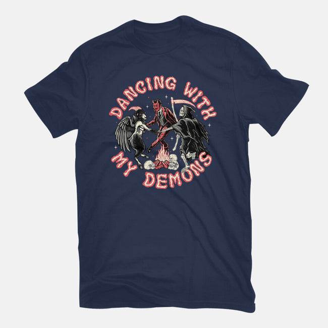 Dancing With My Demons-womens fitted tee-momma_gorilla