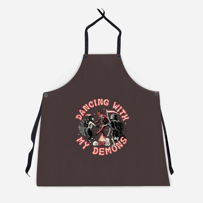 Dancing With My Demons-unisex kitchen apron-momma_gorilla