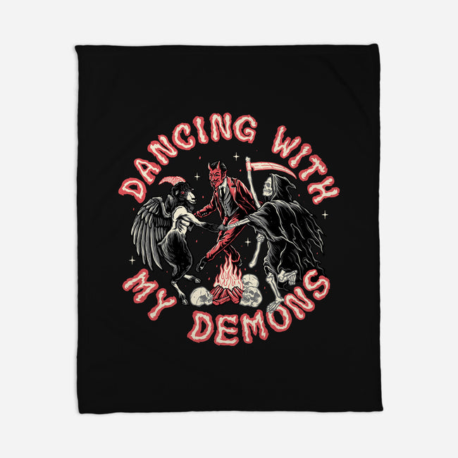 Dancing With My Demons-none fleece blanket-momma_gorilla