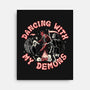 Dancing With My Demons-none stretched canvas-momma_gorilla