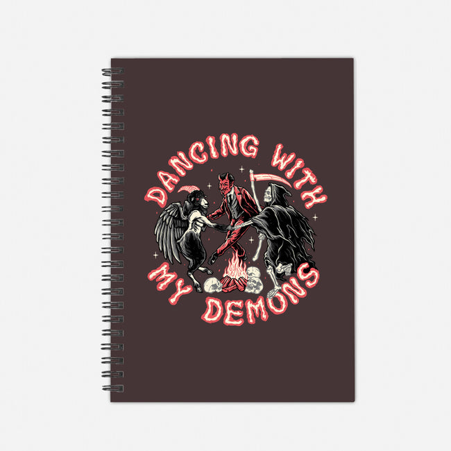 Dancing With My Demons-none dot grid notebook-momma_gorilla