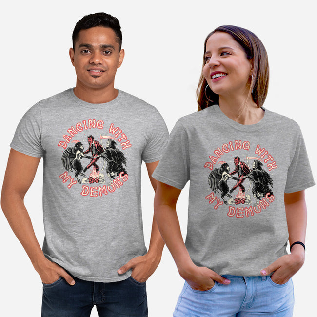 Dancing With My Demons-unisex basic tee-momma_gorilla