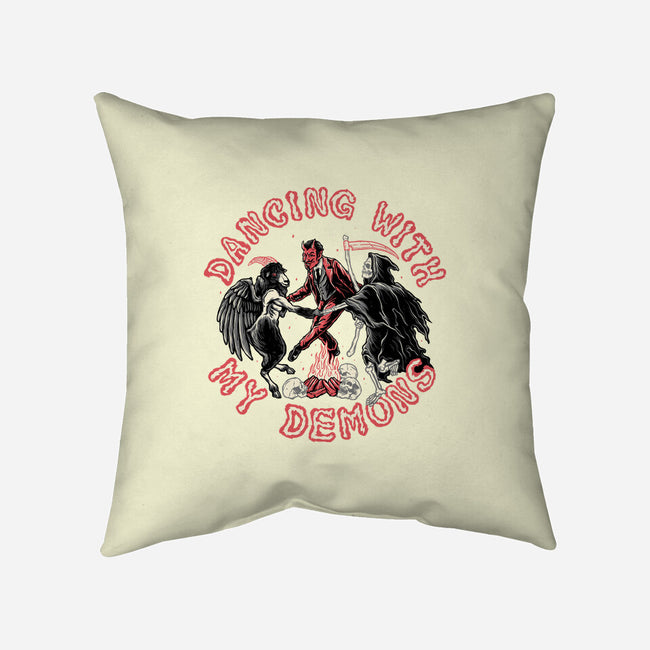 Dancing With My Demons-none removable cover w insert throw pillow-momma_gorilla