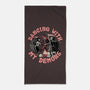 Dancing With My Demons-none beach towel-momma_gorilla