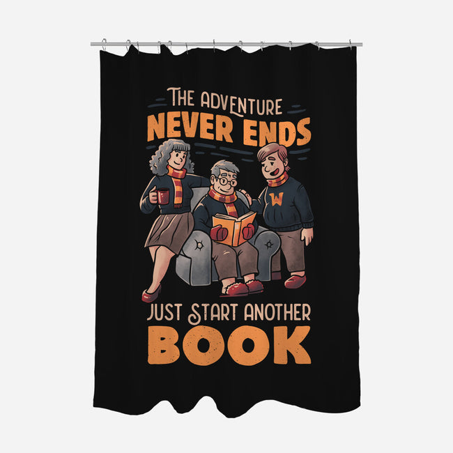 The Adventure Never Ends-none polyester shower curtain-tobefonseca