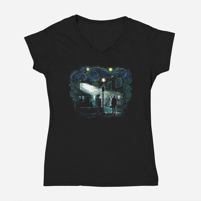 The Starry Exorcist-womens v-neck tee-zascanauta