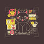 Japanese Cat Graph-none polyester shower curtain-tobefonseca