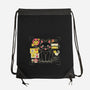 Japanese Cat Graph-none drawstring bag-tobefonseca