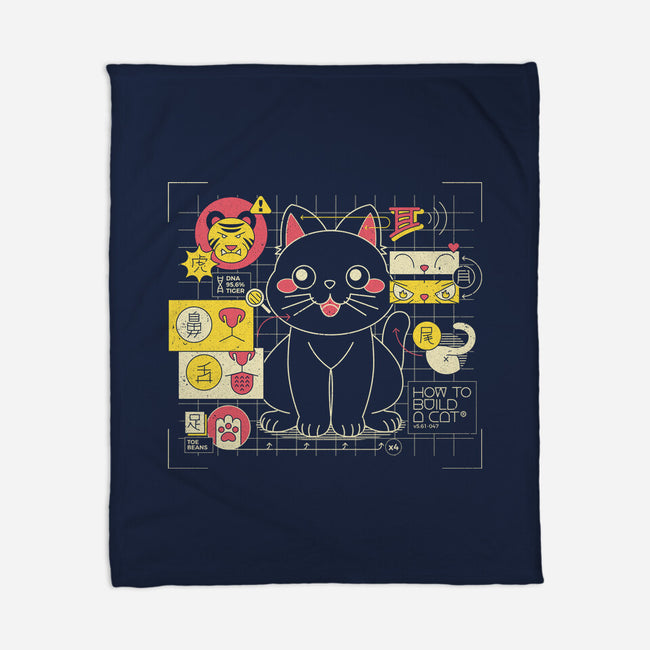 Japanese Cat Graph-none fleece blanket-tobefonseca