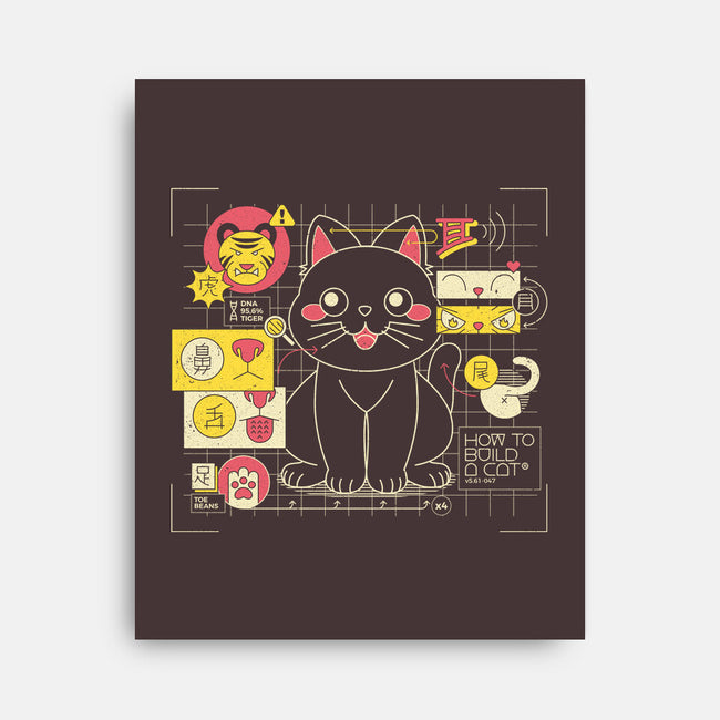 Japanese Cat Graph-none stretched canvas-tobefonseca