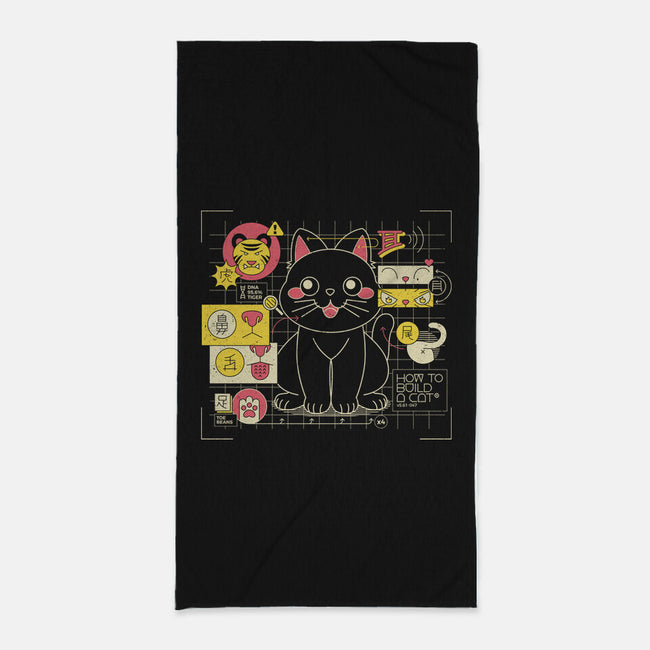 Japanese Cat Graph-none beach towel-tobefonseca